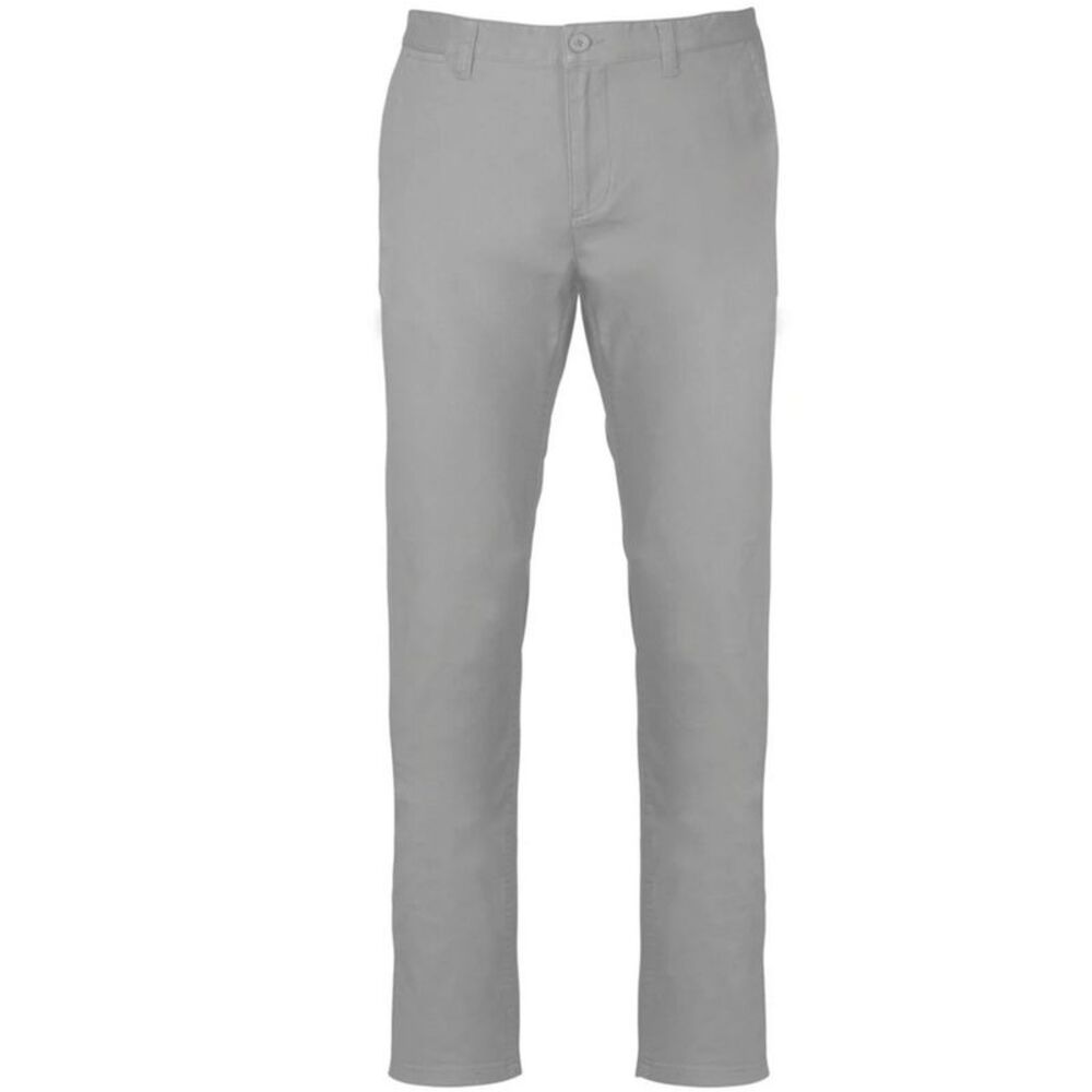 Kariban Mens Chino Pants / Fine Gray